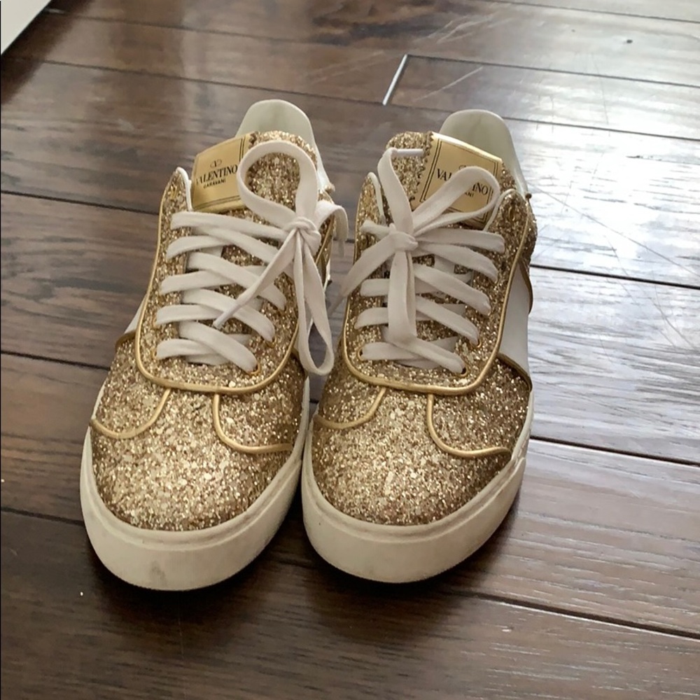 Valentino Sparkly gold Sneakers